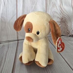 TY Baby Tan Brown Dog Plush Stuffed Toy Bumpkin Squish 7 Inch 2017